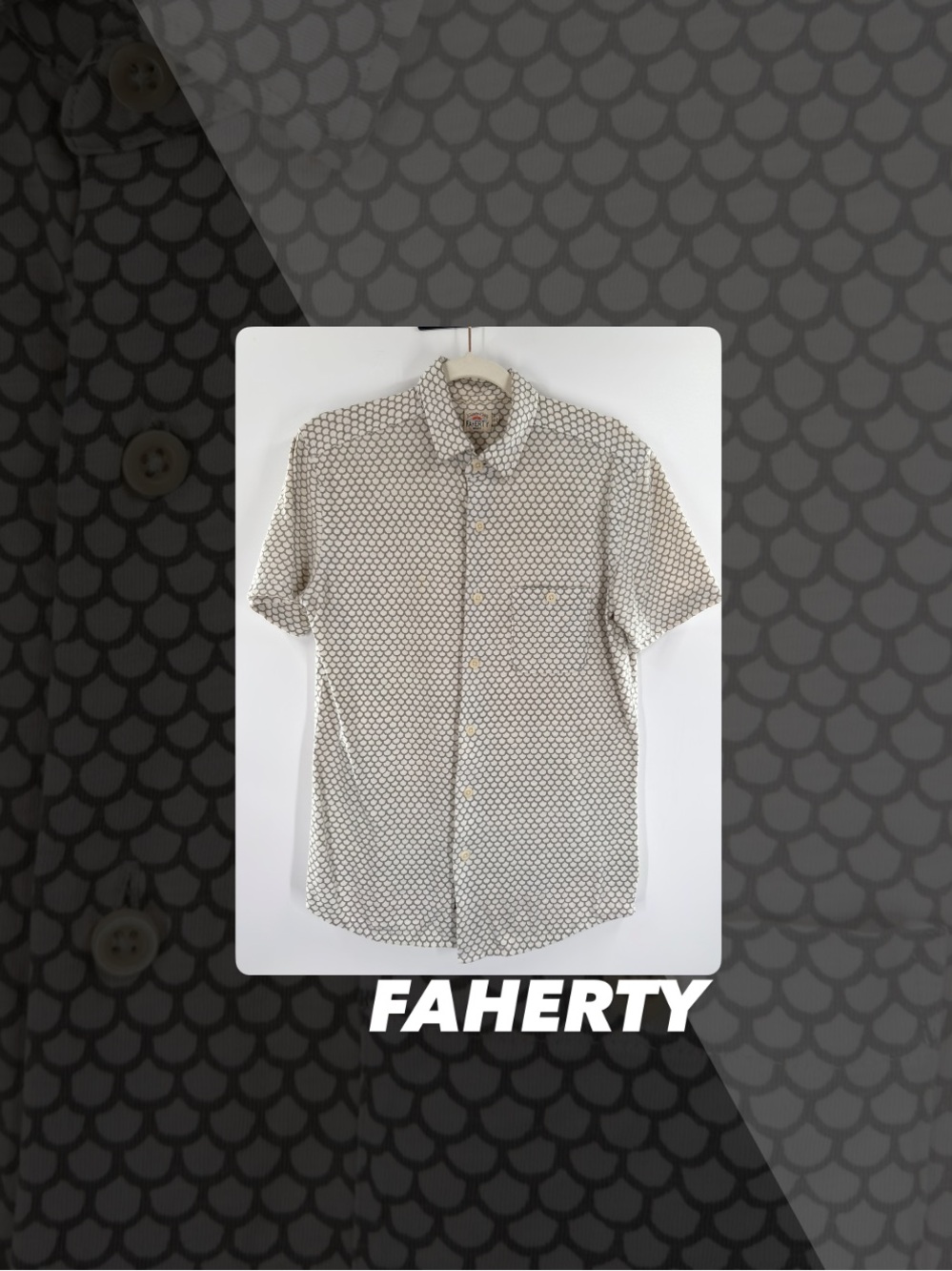 GUC Faherty Coast White Fishscale Shirt